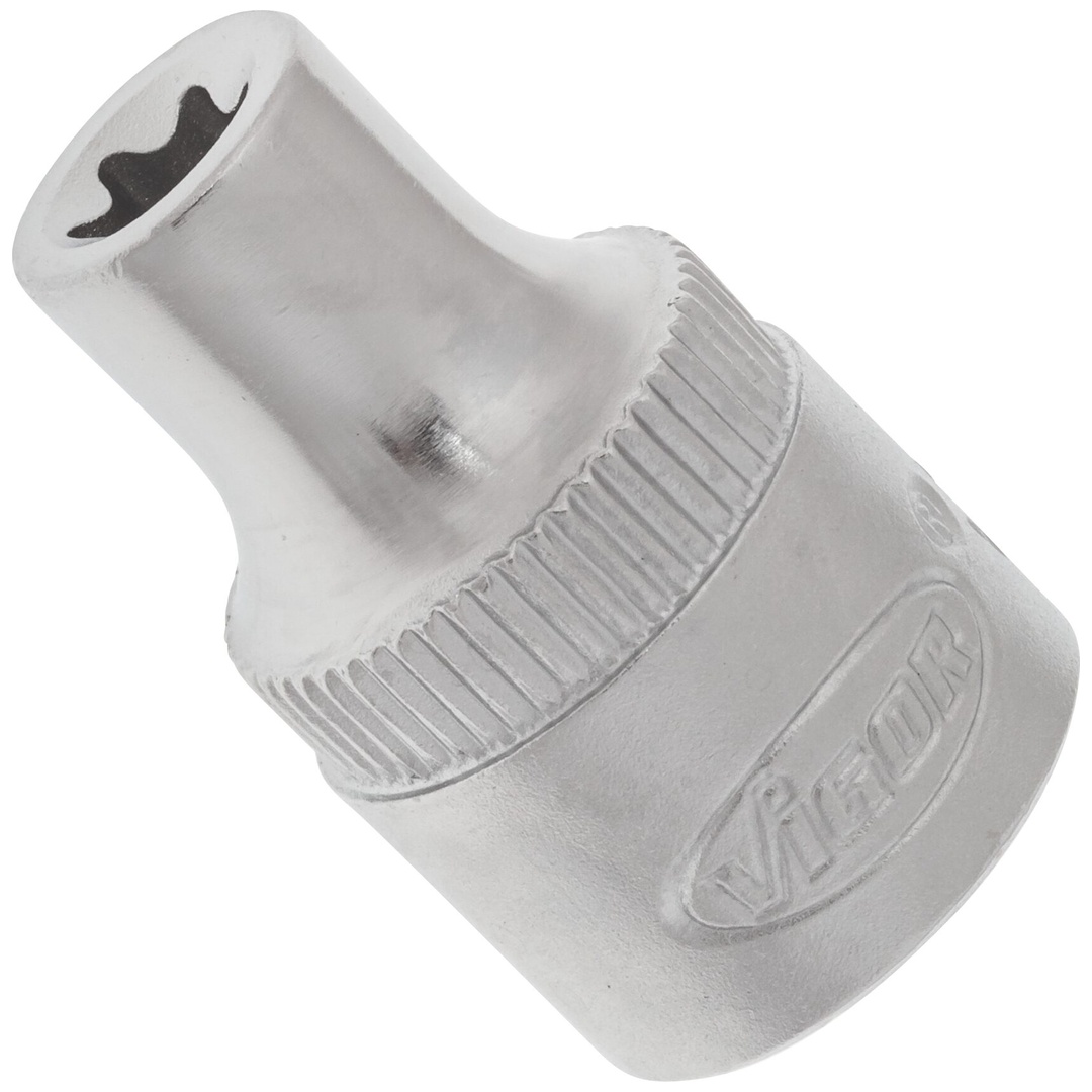 VIGOR Steckschlüsseleinsatz, 3/8 (10 mm) Vierkant hohl, Außen TX Profil, SW E7
