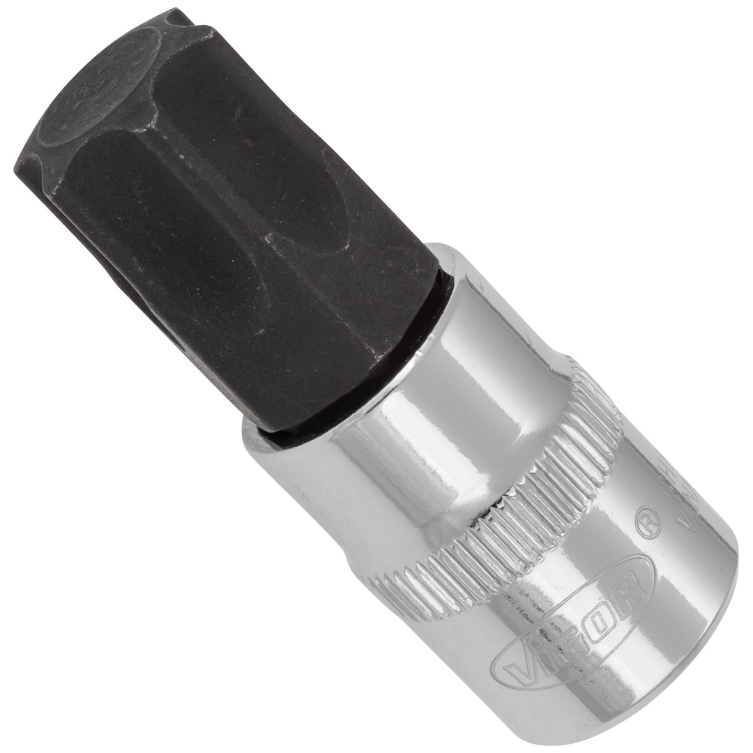 VIGOR Schraubendrehereinsatz, V6083, 3/8 (10 mm) Vierkant hohl, Innen TX Profil, SW T70