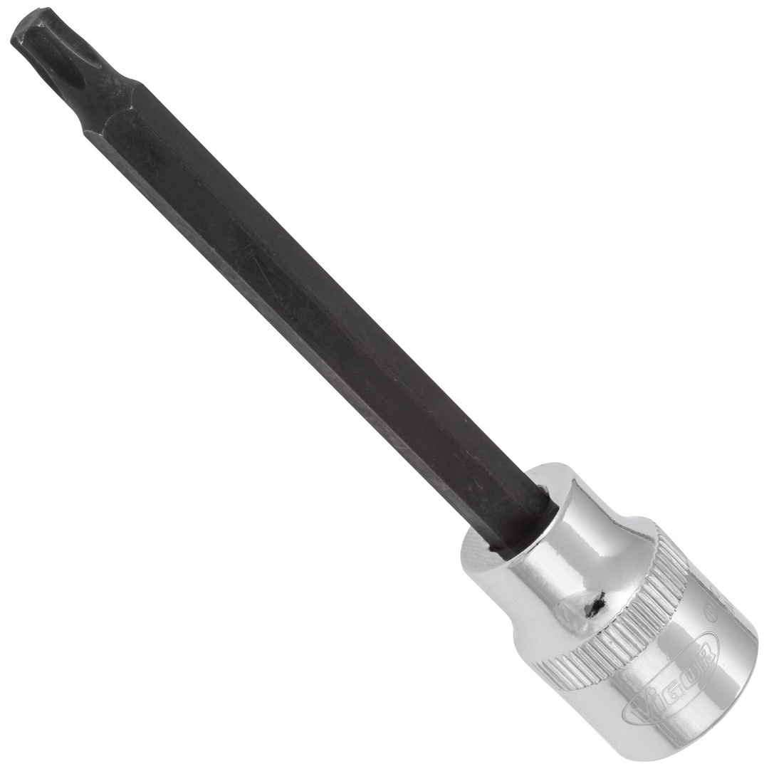 VIGOR Schraubendrehereinsatz, V6086, 3/8 (10 mm) Vierkant hohl, Innen TX Profil, SW T27