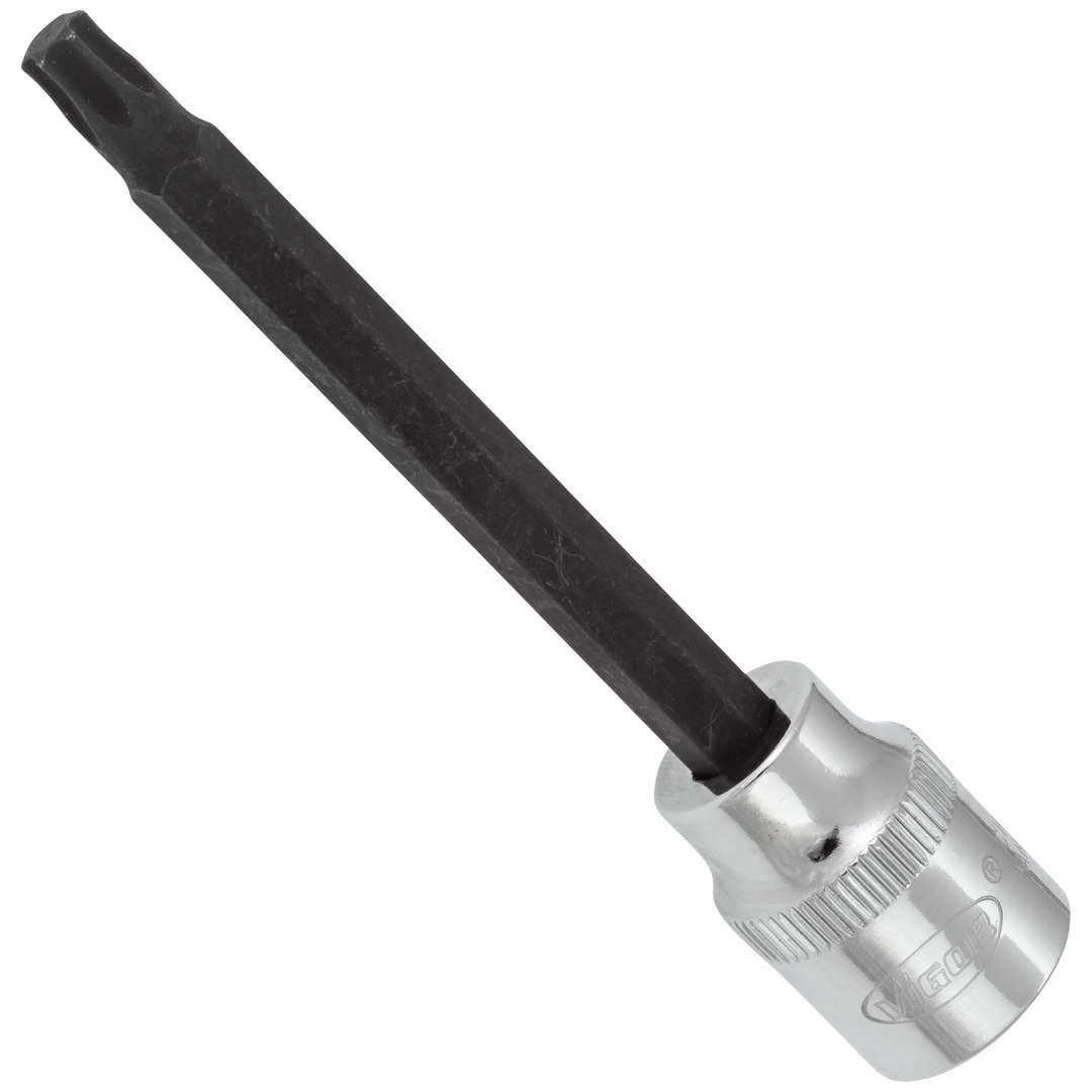 VIGOR Schraubendrehereinsatz, V6087, 3/8 (10 mm) Vierkant hohl, Innen TX Profil, SW T30