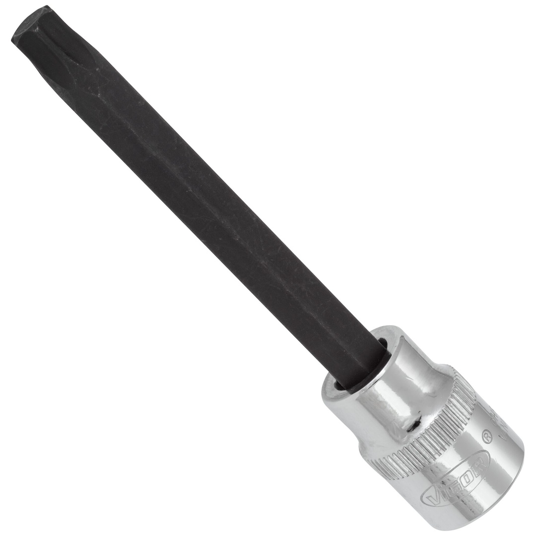 VIGOR Schraubendrehereinsatz, V6089, 3/8 (10 mm) Vierkant hohl, Innen TX Profil, SW T45