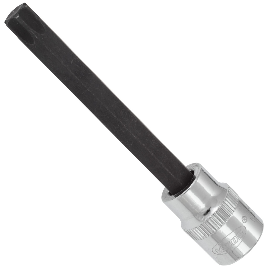 VIGOR Schraubendrehereinsatz, V6090, 3/8 (10 mm) Vierkant hohl, Innen TX Profil, SW T50