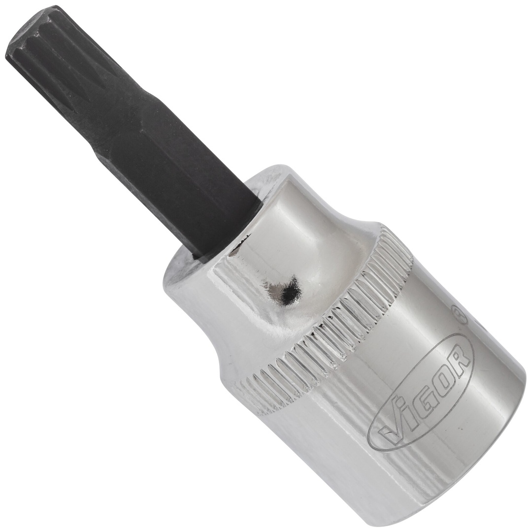 VIGOR Schraubendrehereinsatz, V6107, 3/8 (10 mm) Vierkant hohl, Innen Vielzahn Profil XZN, SW M6