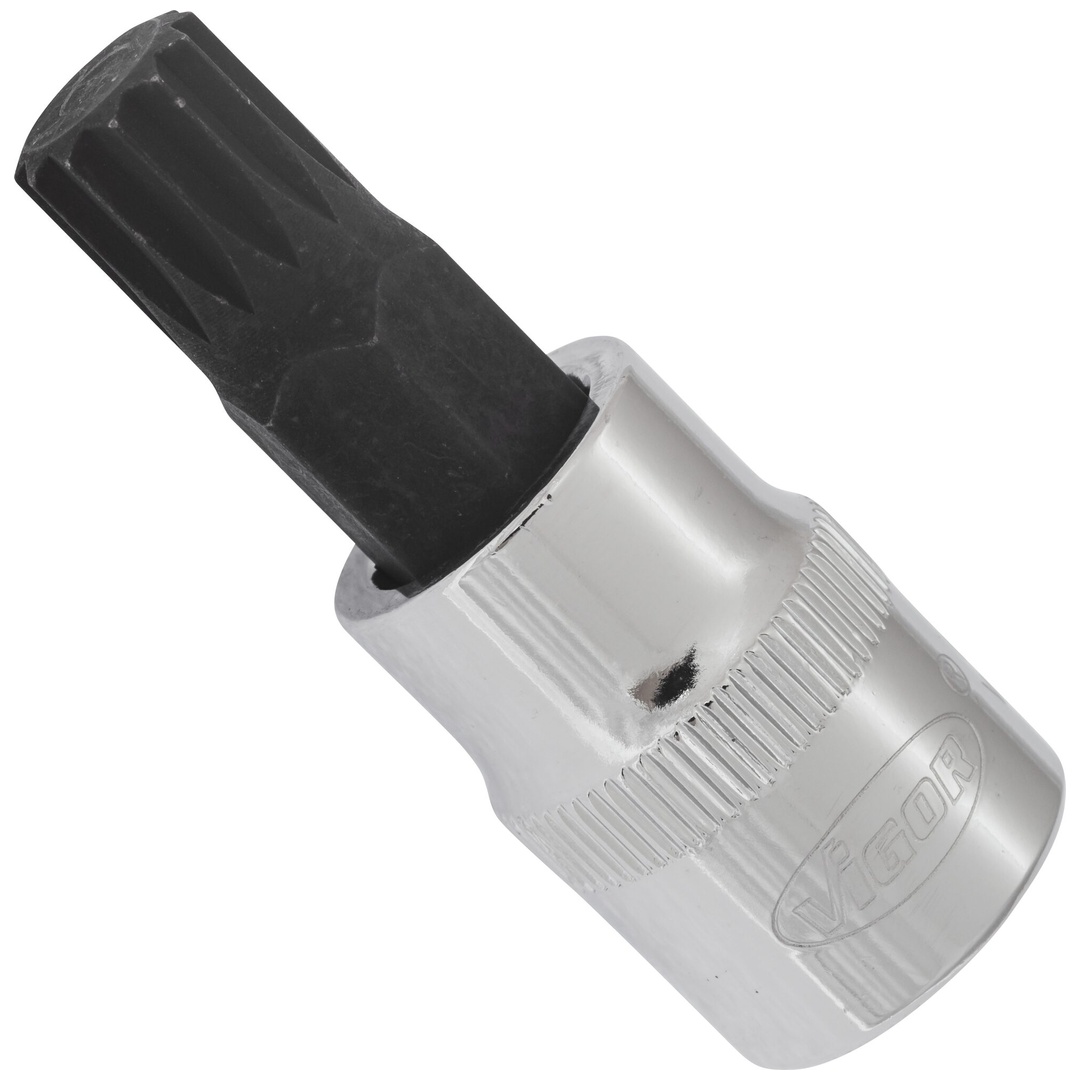 VIGOR Schraubendrehereinsatz, V6110, 3/8 (10 mm) Vierkant hohl, Innen Vielzahn Profil XZN, SW M10
