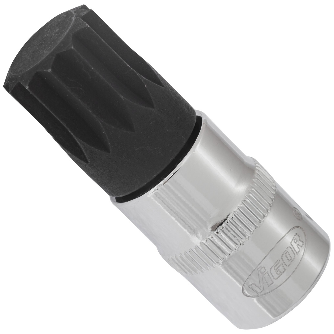 VIGOR Schraubendrehereinsatz, V6113, 3/8 (10 mm) Vierkant hohl, Innen Vielzahn Profil XZN, SW M16