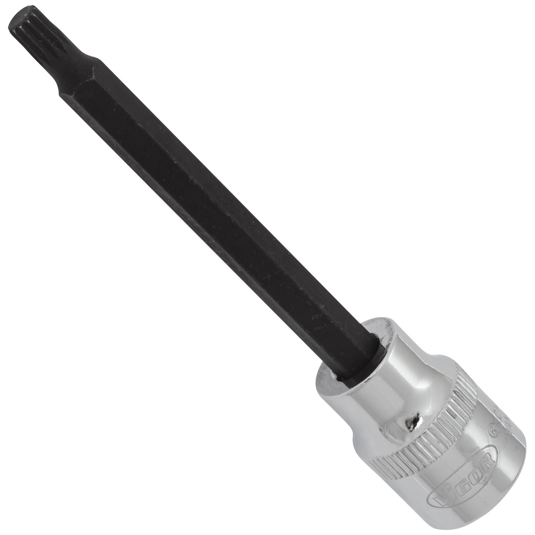 VIGOR Schraubendrehereinsatz, V6114, 3/8 (10 mm) Vierkant hohl, Innen Vielzahn Profil XZN, SW M5