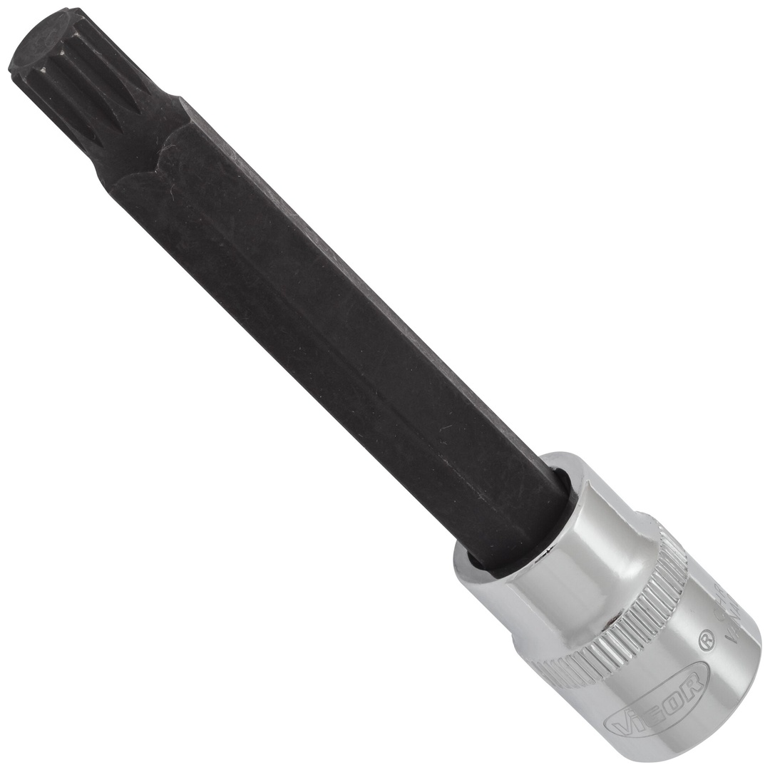 VIGOR Schraubendrehereinsatz, V6117, 3/8 (10 mm) Vierkant hohl, Innen Vielzahn Profil XZN, SW M9