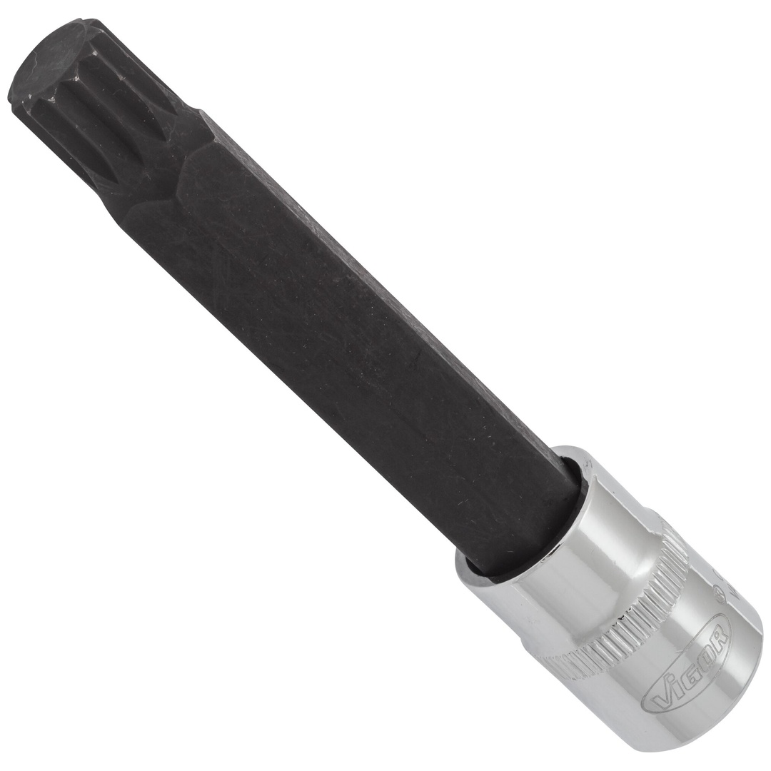 VIGOR Schraubendrehereinsatz, V6119, 3/8 (10 mm) Vierkant hohl, Innen Vielzahn Profil XZN, SW M12