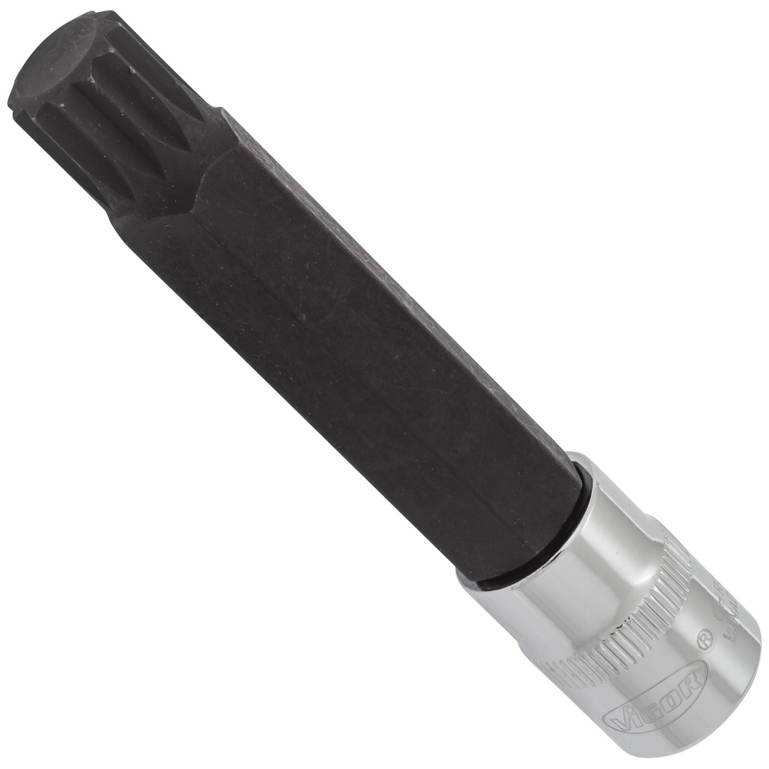 VIGOR Schraubendrehereinsatz, V6120, 3/8 (10 mm) Vierkant hohl, Innen Vielzahn Profil XZN, SW M14