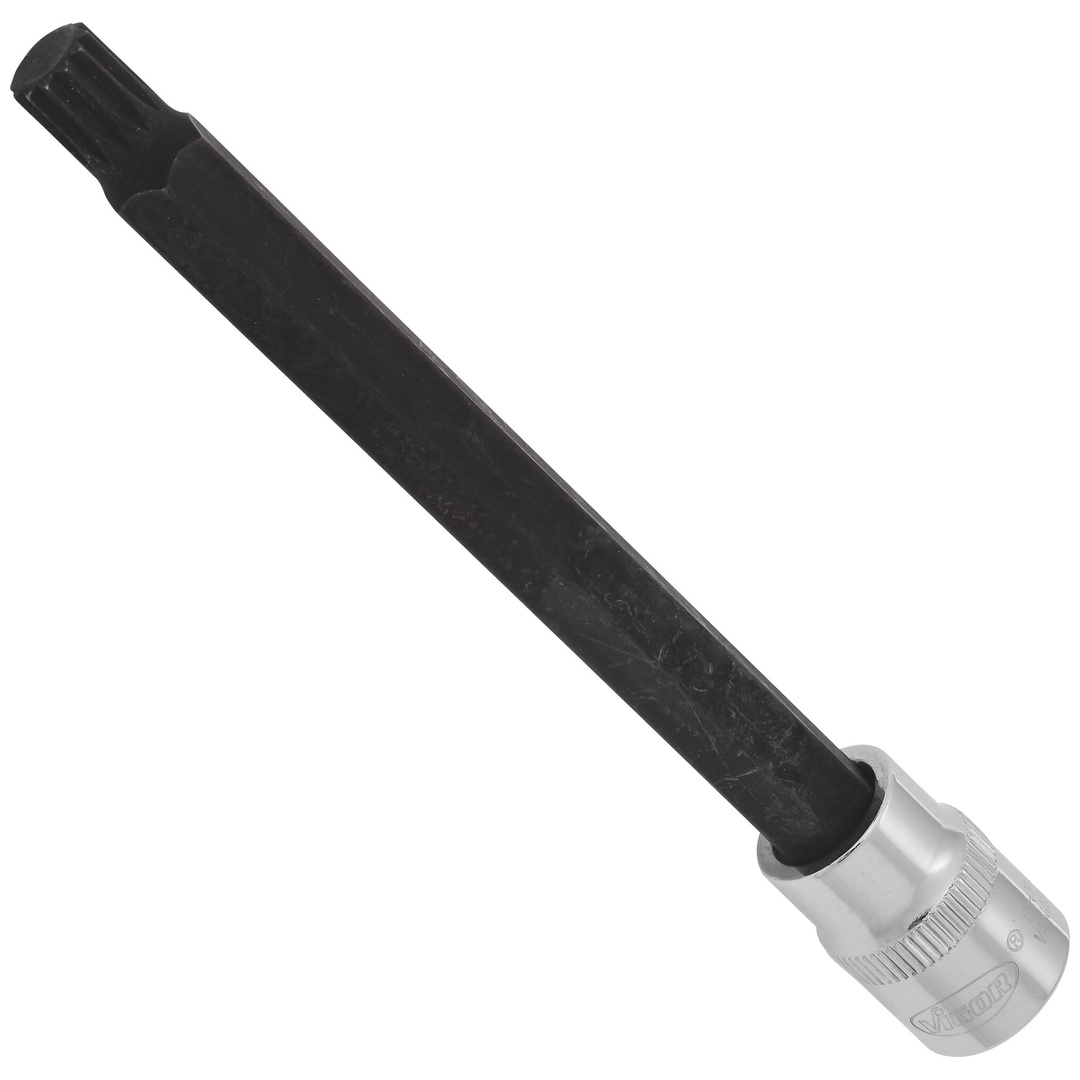 VIGOR Schraubendrehereinsatz, V6124, 3/8 (10 mm) Vierkant hohl, Innen Vielzahn Profil XZN, SW M9