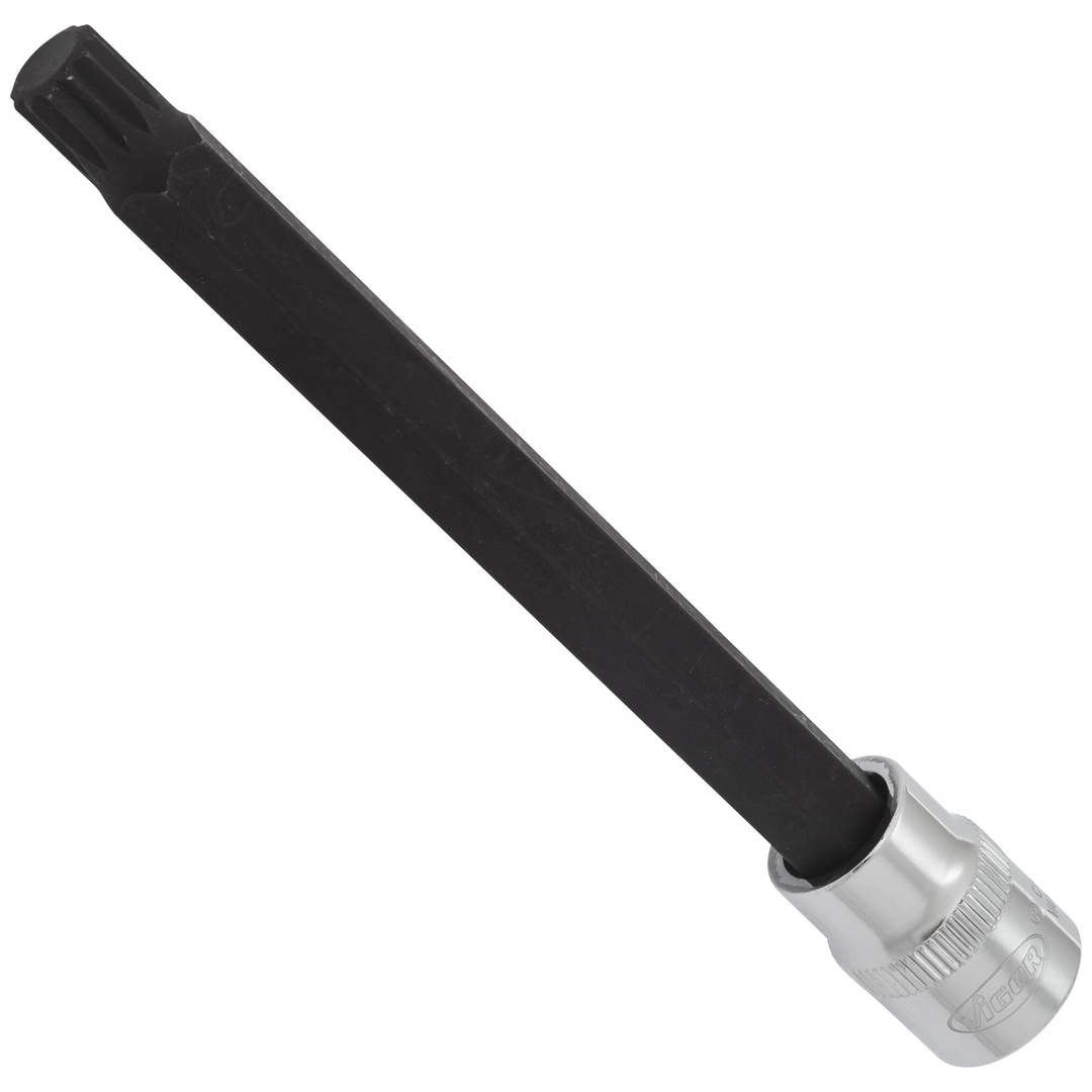 VIGOR Schraubendrehereinsatz, V6125, 3/8 (10 mm) Vierkant hohl, Innen Vielzahn Profil XZN, SW M10