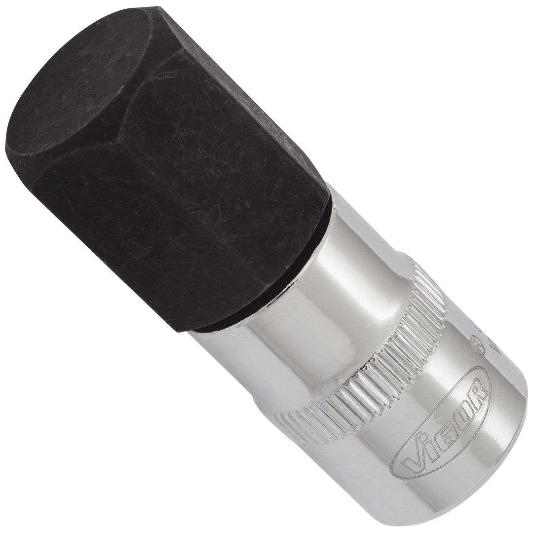 VIGOR Schraubendrehereinsatz, V6139, 3/8 (10 mm) Vierkant hohl, Innen Sechskant Profil, SW 17 mm