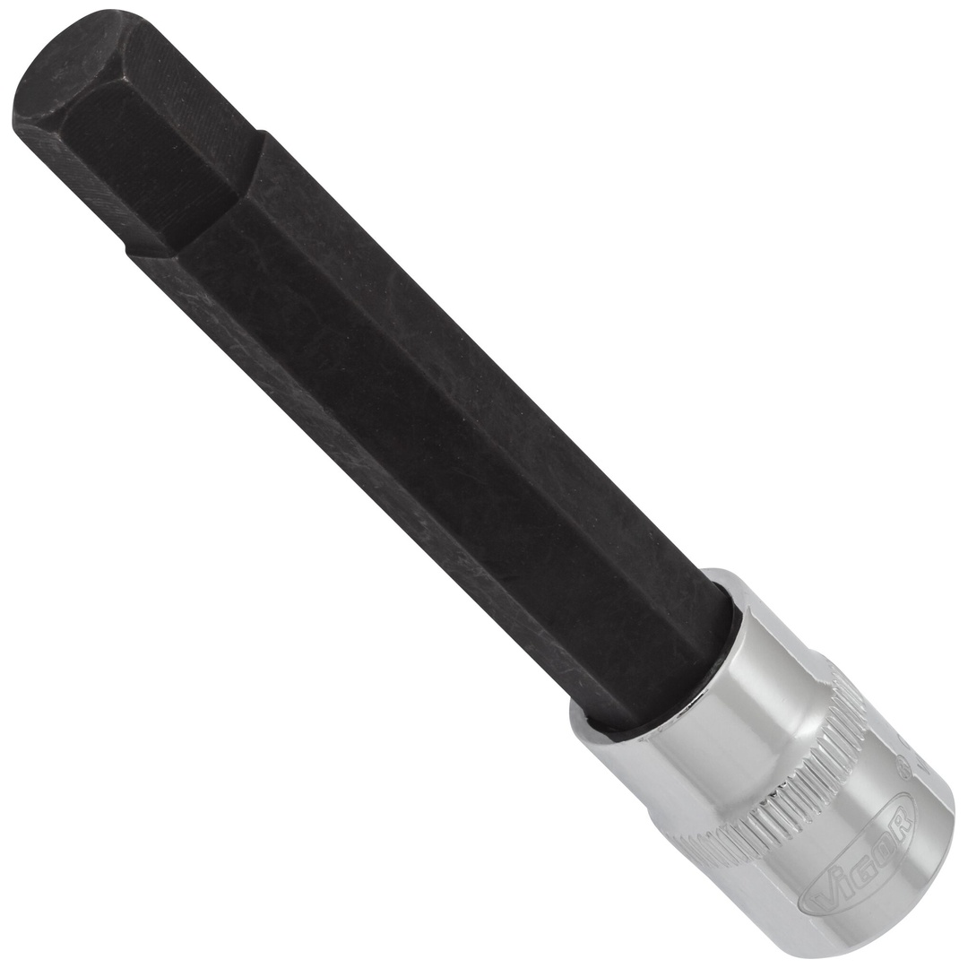 VIGOR Schraubendrehereinsatz, V6146, 3/8 (10 mm) Vierkant hohl, Innen Sechskant Profil, SW 11 mm