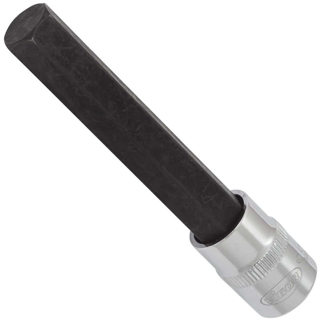 VIGOR Schraubendrehereinsatz, V6147, 3/8 (10 mm) Vierkant hohl, Innen Sechskant Profil, SW 12 mm