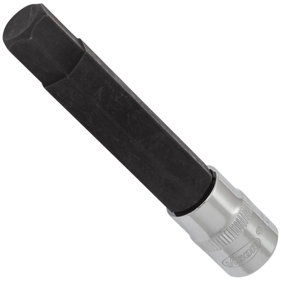 VIGOR Schraubendrehereinsatz, V6148, 3/8 (10 mm) Vierkant hohl, Innen Sechskant Profil, SW 13 mm