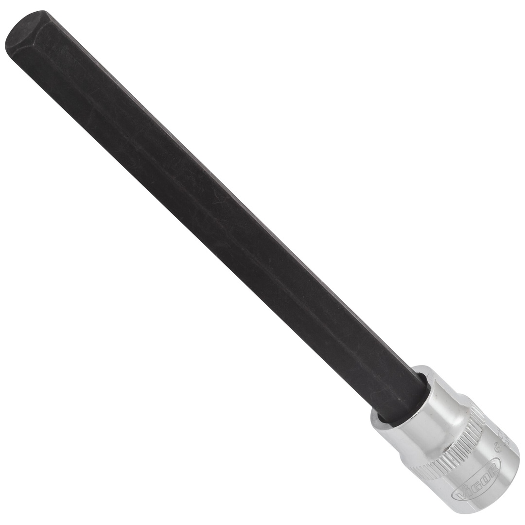 VIGOR Schraubendrehereinsatz, V6153, 3/8 (10 mm) Vierkant hohl, Innen Sechskant Profil, SW 10 mm