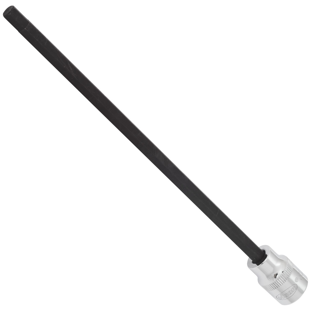 VIGOR Schraubendrehereinsatz, V6157, 3/8 (10 mm) Vierkant hohl, Innen Sechskant Profil, SW 6 mm