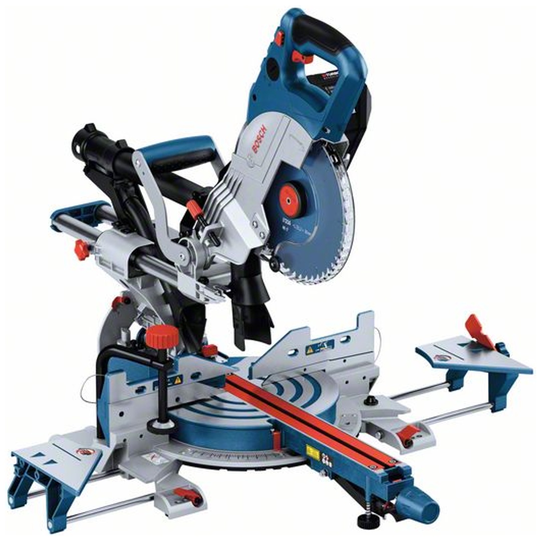 Bosch Professional Bosch Akku-Kapp- und Gehrungssäge BITURBO GCM 18V-216 DC, incl. Kreissägeblatt, Bluetooth Modul, Zubehör, Karton