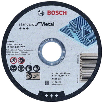 Bosch Trennscheibe gerade, Standard for Metal 115 mm, 22.23 mm