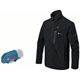 Bosch beheizbare Jacke / Heizjacke GHJ 12+18V XA (Basic Version) ohne Akku, Gr. M schwarz