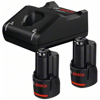 Bosch Akku Starter-Set: 2 x GBA 12 Volt, 3.0 Ah und GAL 12V-40