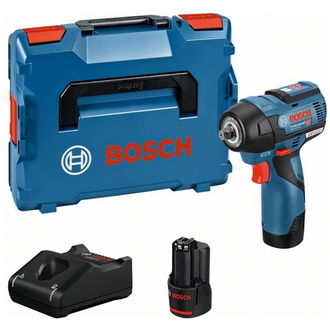 Bosch Akku-Drehschlagschrauber GDS 12V-115, incl. 2x Akku GBA 3 Ah, Schnellladegerät, L-BOXX