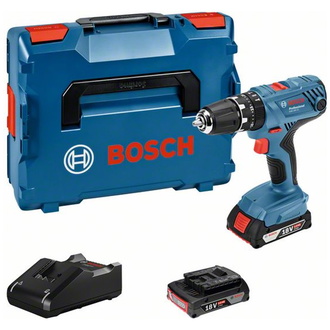 Bosch Akku-Schlagbohrschrauber GSB 18V-21, incl. 2x Akku GBA, Schnellladegerät, L-BOXX