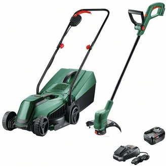 Bosch Akku-Rasenmäher 18V Lawncare Set, mit Akku-Trimmer und Zubehör