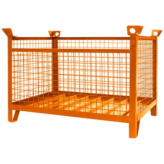 Eichinger Gitterbox-Stapelpalette, 57 kg, 1000x800x750 mm reinorange