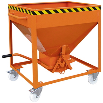 Eichinger Silobehälter, auf Rollen, 600 Liter, reinorange