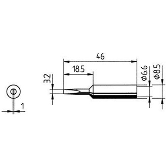 ERSA Ersatz-Lötspitze Meißel 3,2 mm SB ERSA