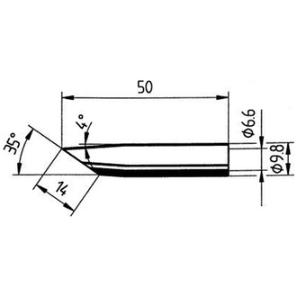ERSA Ersatz-Lötspitze 14 mm angeschr. SB ERSA