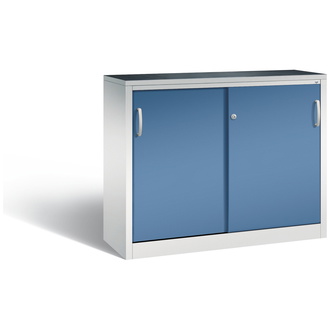 C+P Schiebetürenschrank Acurado-2000, 1200 x 1000 x 400 fernblau/lichtgrau, Modell 2046-09