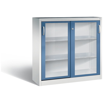 C+P Schiebetürenschrank Acurado-2000, 1200 x 1200 x 400 fernblau/lichtgrau, Modell 2047-055