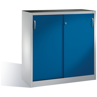 C+P Schiebetürenschrank Acurado-2000, 1200 x 1200 x 400 enzianblau/lichtgrau, Modell 2047-09