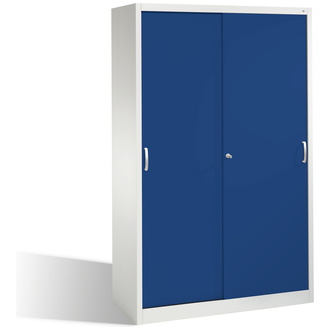 C+P Schiebetürenschrank Acurado-2000 1200 x 1950 x 500 lichtgrau/enzianblau, Modell 2050-00