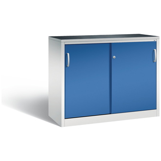 C+P Schiebetürenschrank Acurado-2000, 1200 x 1000 x 500 enzianblau/lichtgrau, Modell 2056-092