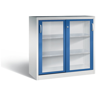 C+P Schiebetürenschrank Acurado-2000, 1200 x 1200 x 500 enzianblau/lichtgrau, Modell 2057-055