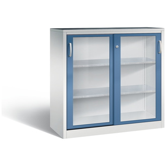 C+P Schiebetürenschrank Acurado-2000, 1200 x 1200 x 500 fernblau/lichtgrau, Modell 2057-055