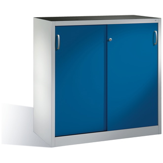 C+P Schiebetürenschrank Acurado-2000, 1200 x 1200 x 500 enzianblau/lichtgrau, Modell 2057-092