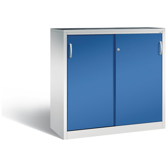 C+P Schiebetürenschrank Acurado-2000, 1200 x 1200 x 500 enzianblau/lichtgrau, Modell 2057-09