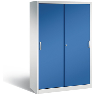 C+P Schiebetürenschrank Acurado-2000, 1200 x 1950 x 500 enzianblau/lichtgrau, Modell 2059-002