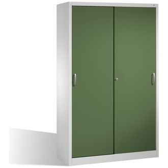 C+P Schiebetürenschrank Acurado-2000, 1200 x 1950 x 500 resedagrün/lichtgrau, Modell 2059-002