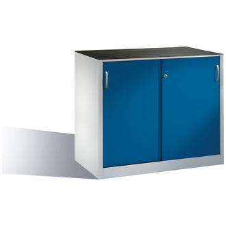 C+P Schiebetürenschrank Acurado-2000, 1200 x 1000 x 600 enzianblau/lichtgrau, Modell 2066-09