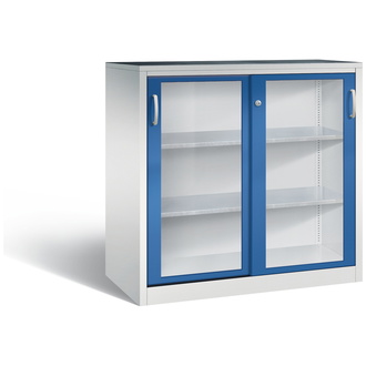 C+P Schiebetürenschrank Acurado-2000, 1200 x 1200 x 600 enzianblau/lichtgrau, Modell 2067-055