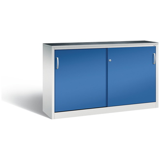 C+P Schiebetürenschrank Acurado-2000, 1600 x 1000 x 400 enzianblau/lichtgrau, Modell 2146-09