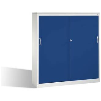 C+P Schiebetürenschrank Acurado-2000 1600 x 1600 x 400 lichtgrau/enzianblau, Modell 2148-1200