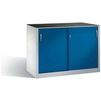 C+P Schiebetürenschrank Acurado-2000, 1600 x 1000 x 500 enzianblau/lichtgrau, Modell 2156-09