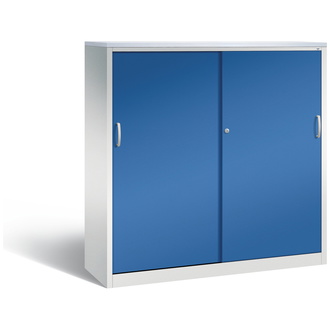 C+P Schiebetürenschrank Acurado-2000 1600 x 1600 x 500 lichtgrau/enzianblau, Modell 2158-1200