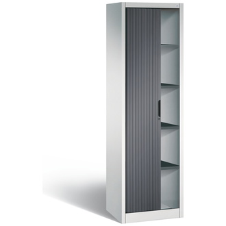 C+P Rollladenschrank Omnispace 600 x 1980 x 420 lichtgrau/schwarzgrau, Modell 3200-00R